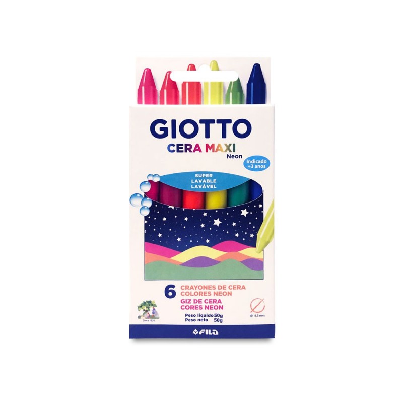 CRAYOLAS MAXI GIOTTO X 6 FLUO (NEON)