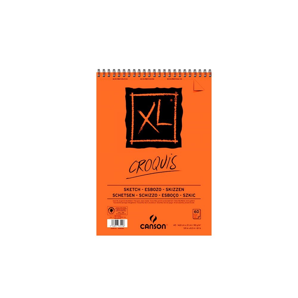 BLOC CANSON XL CROQUIS A5 90G  60H 200787220