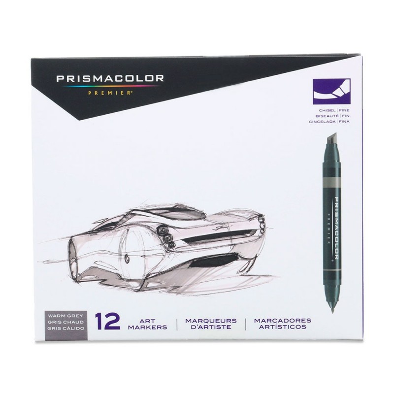 MARC.PRISMACOLOR PREMIER FINE/CHISEL X12 GRISES