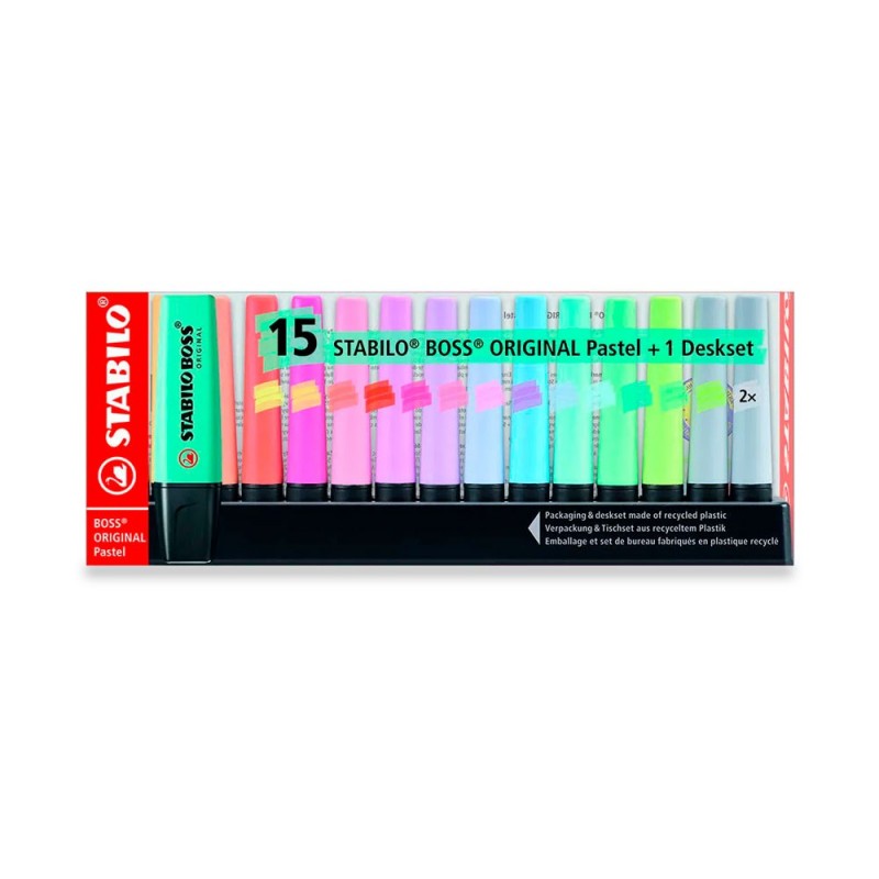 MARC.STABILO BOSS SET X15 PASTEL