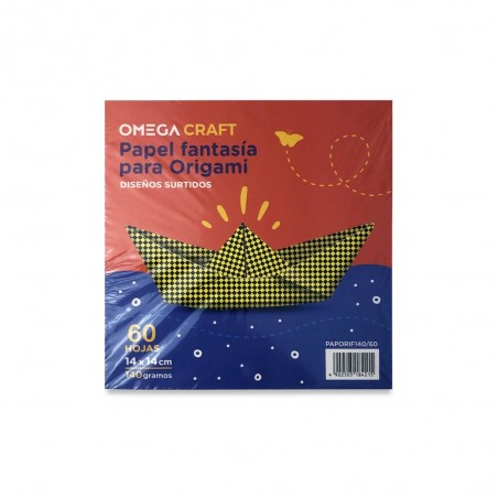 BLOC ORIGAMI OMEGA FANTASIA 14X14 140G 60H.