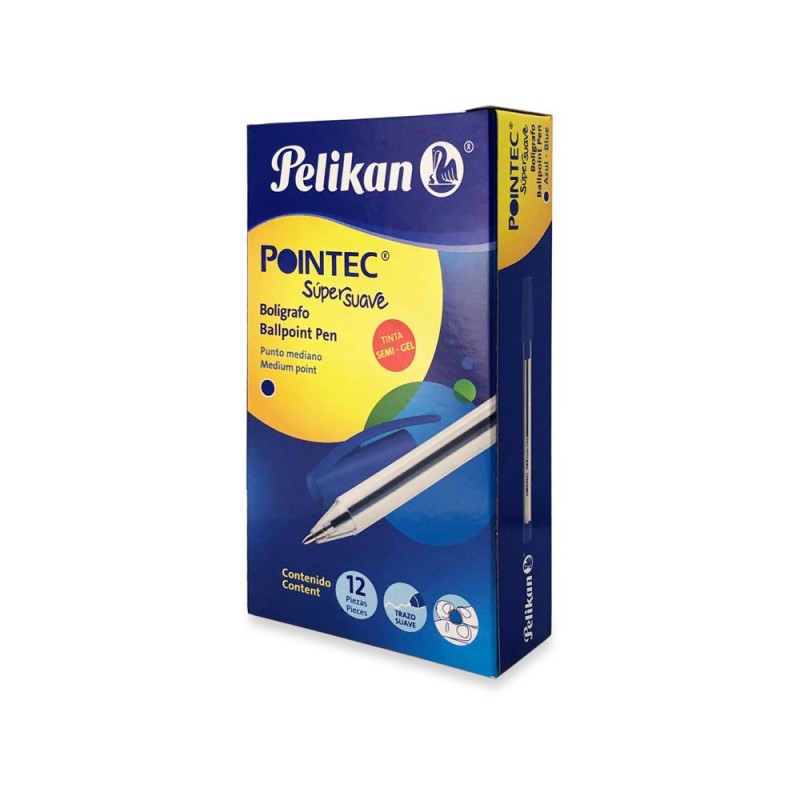 BOLIGRAFO PELIKAN POINTEC SEMI-GEL  AZUL X12