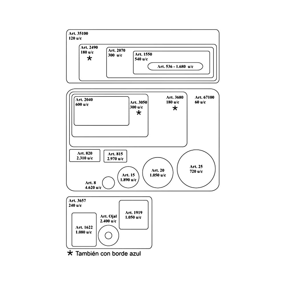 ETIQUETA ROTOLA MANUAL X 5 PLANCHAS